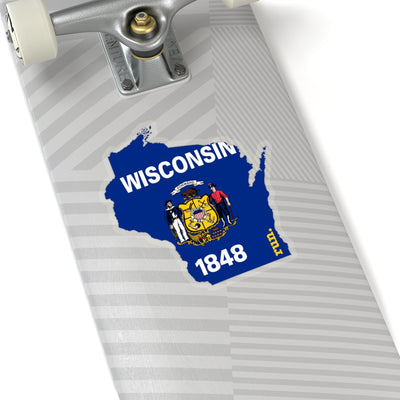 Run Wisconsin Stickers (Flag)