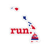 Run Hawaii Stickers (Flag)