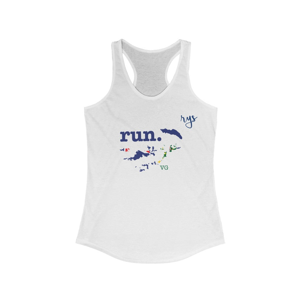 Run British Virgin Islands Women's Racerback Tank (Flag)