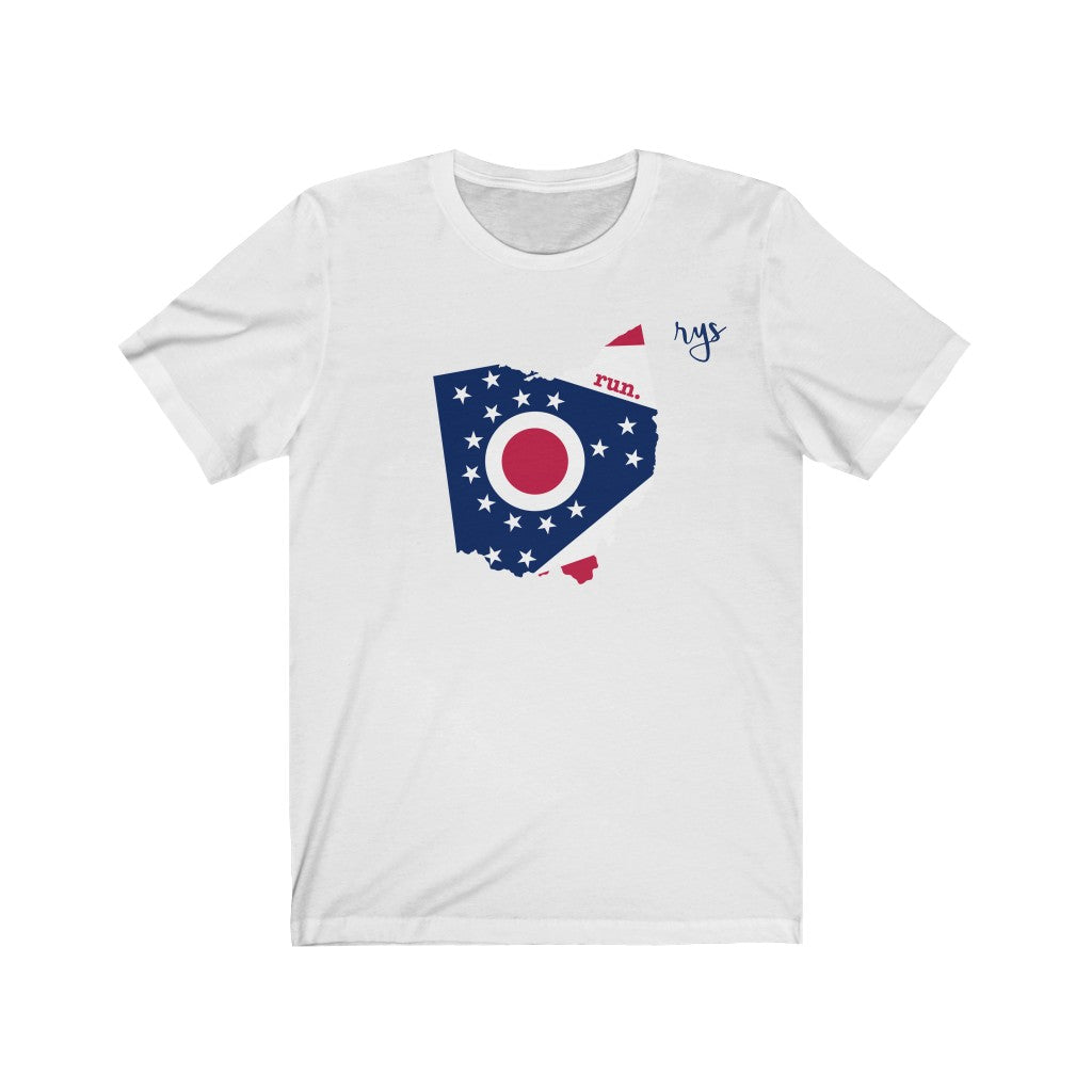 Run Ohio Men's / Unisex T-Shirt (Flag)