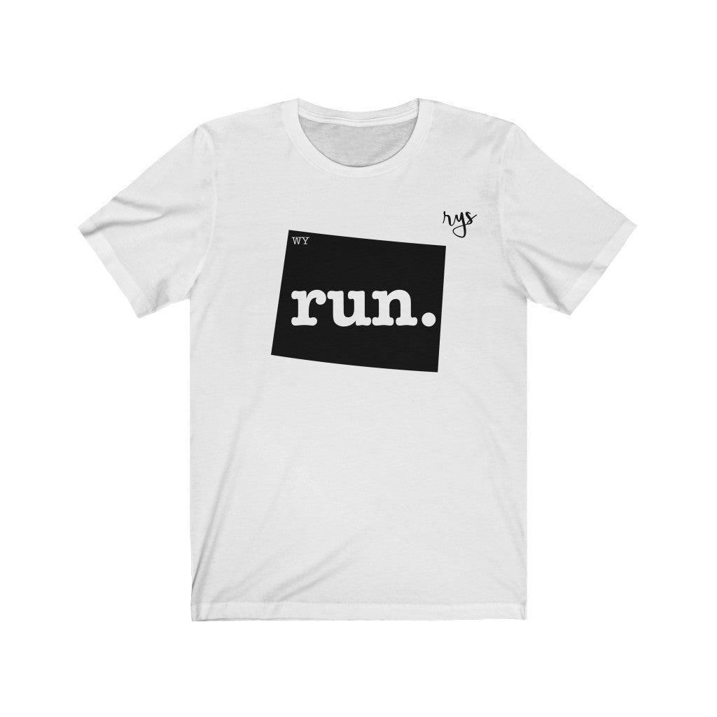 Run Wyoming Men's / Unisex T-Shirt (Solid)