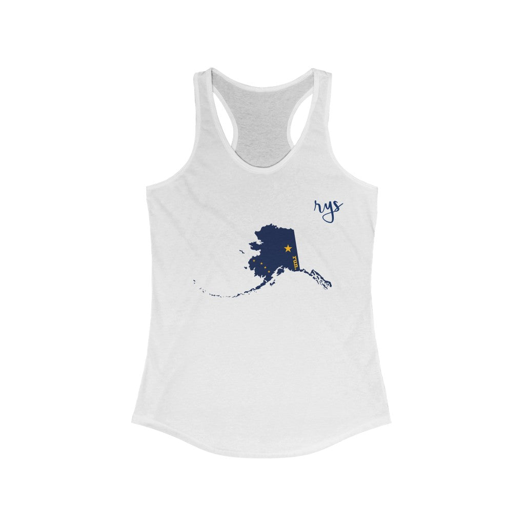 Run Alaska Women's Racerback Tank (Flag)