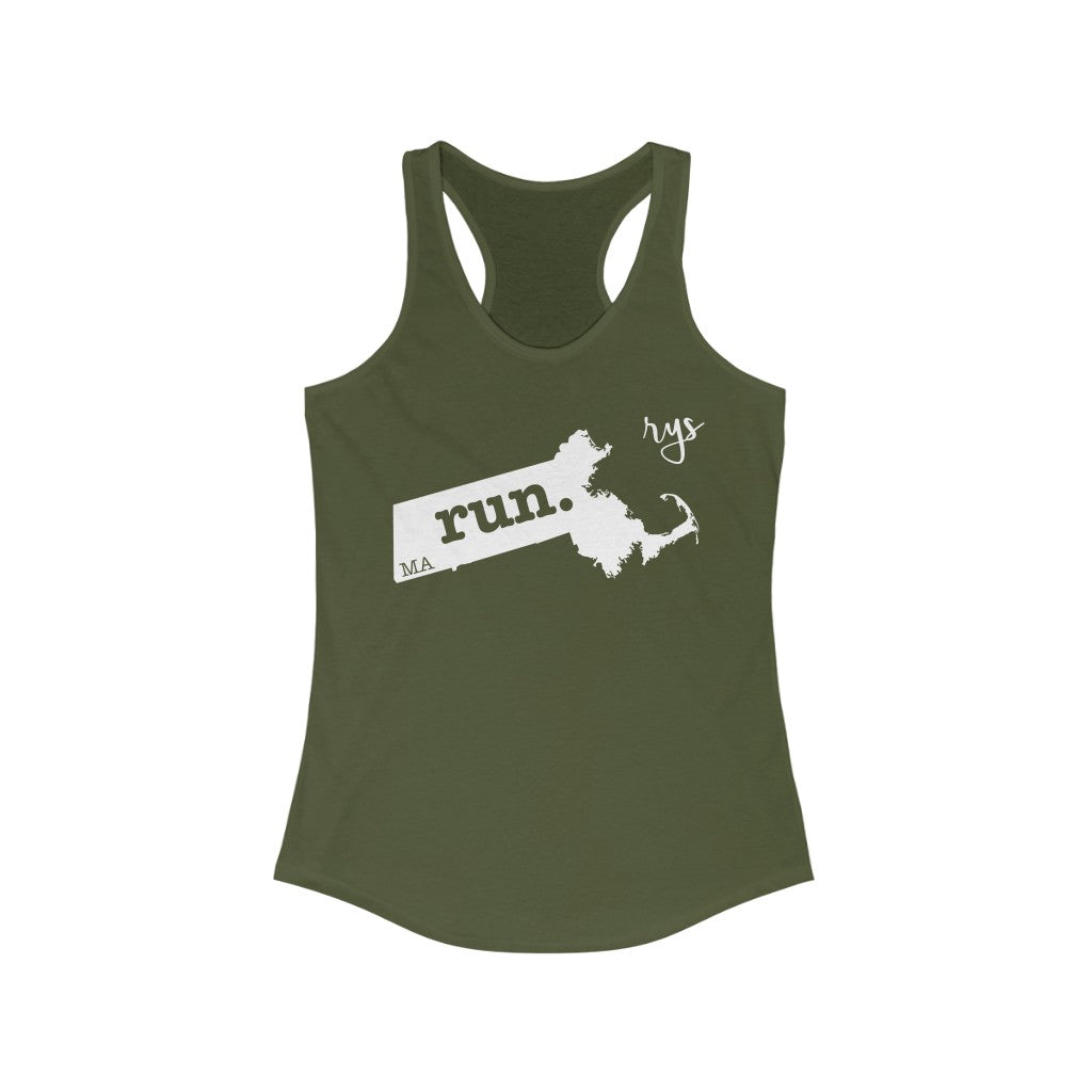 Run Massachusetts Women's Racerback Tank (Solid)