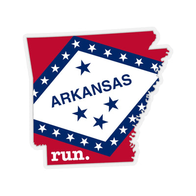 Run Arkansas Stickers (Flag)
