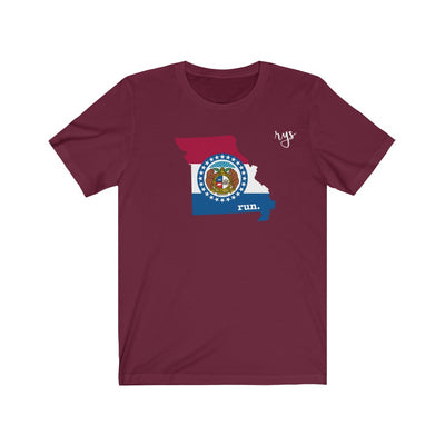 Run Missouri Men's / Unisex T-Shirt (Flag)
