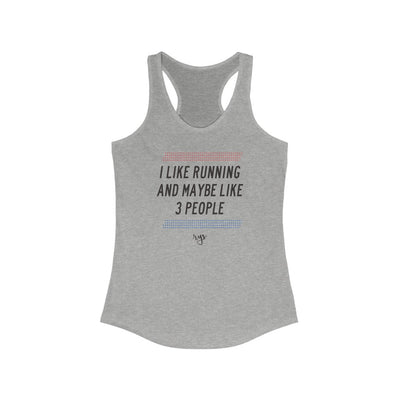 Running And 3 People Women's Racerback Tank