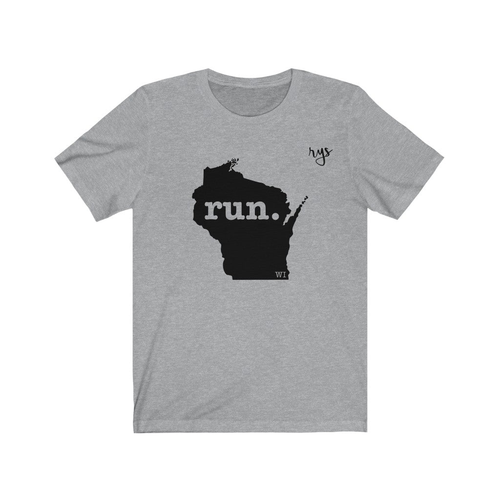 Run Wisconsin Men's / Unisex T-Shirt (Solid)