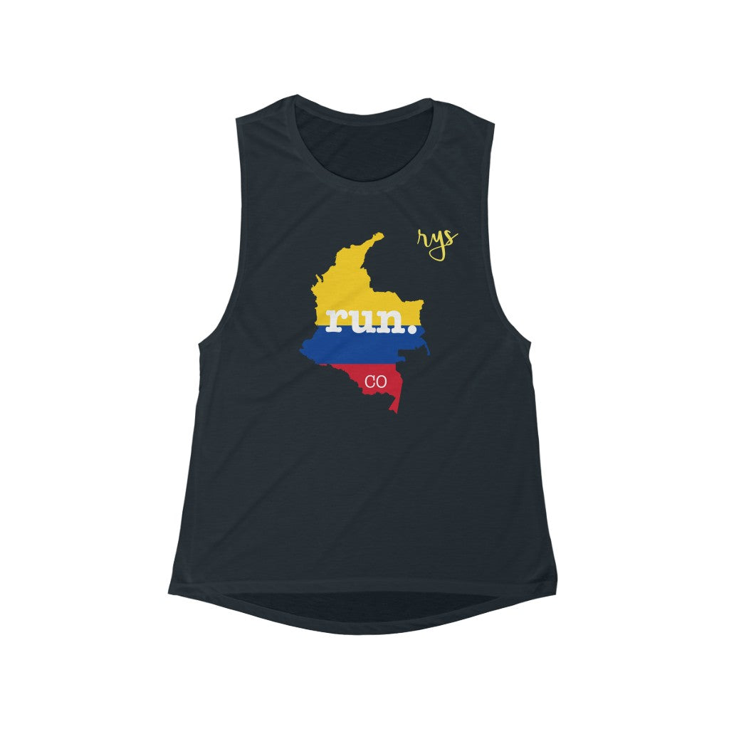 Run Columbia Women's Scoop Muscle Tank (Flag)