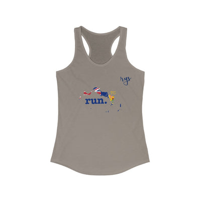 Run Turks Caicos Women's Racerback Tank (Flag)