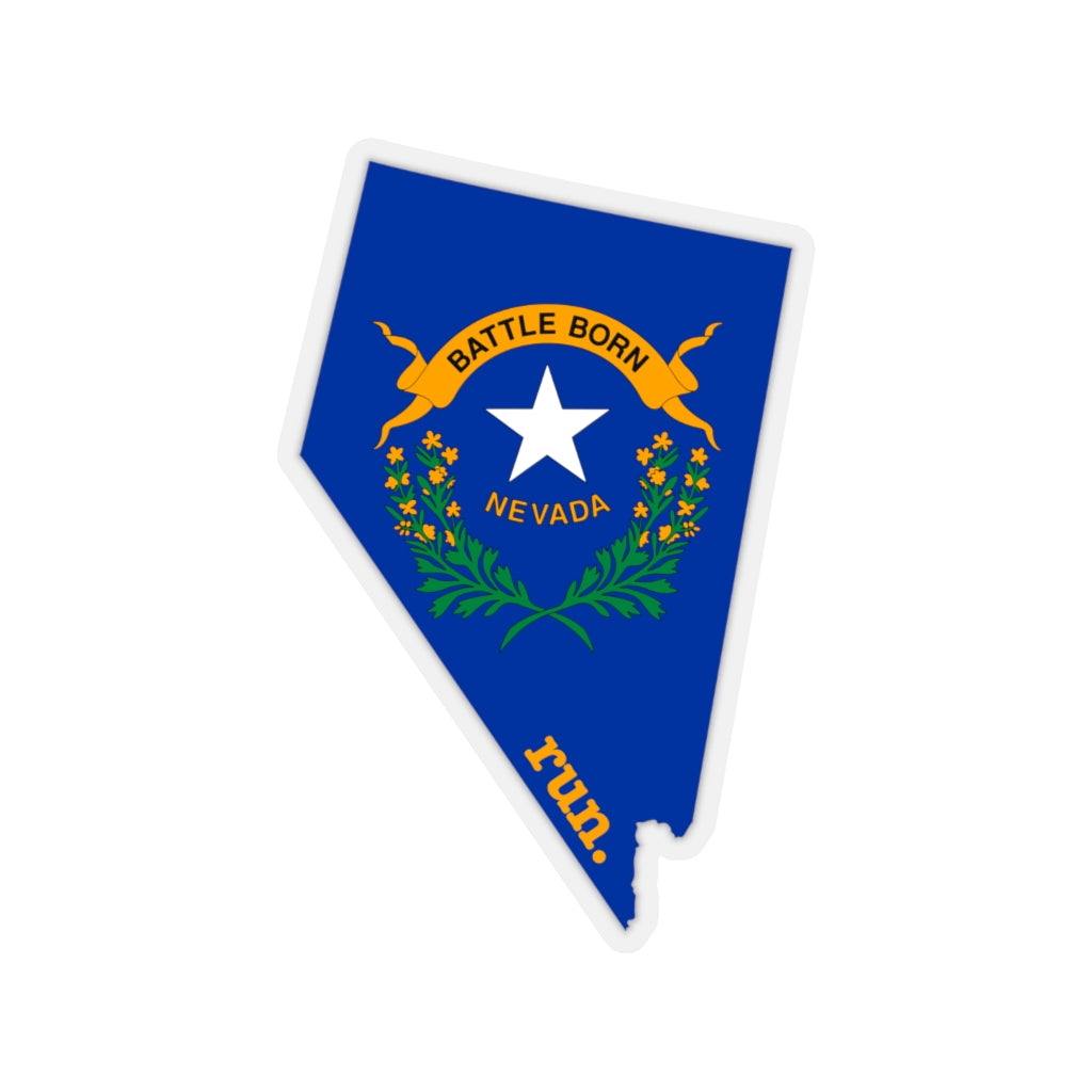 Run Nevada Stickers (Flag)