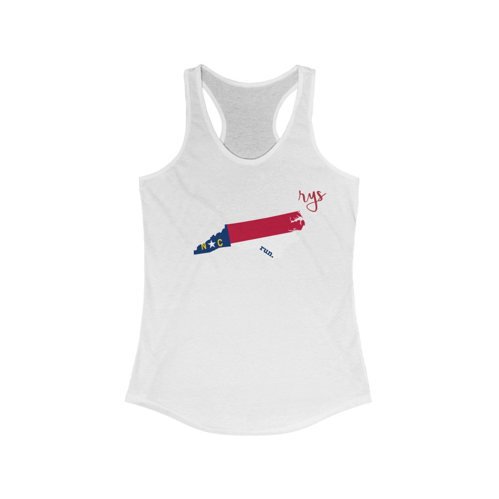 Run New Carolina Women's Racerback Tank (Flag)