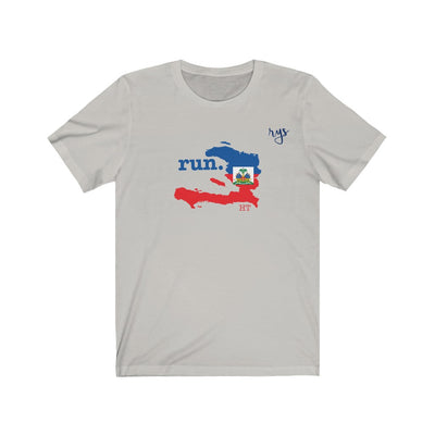 Run Haiti Men's / Unisex T-Shirt (Flag)