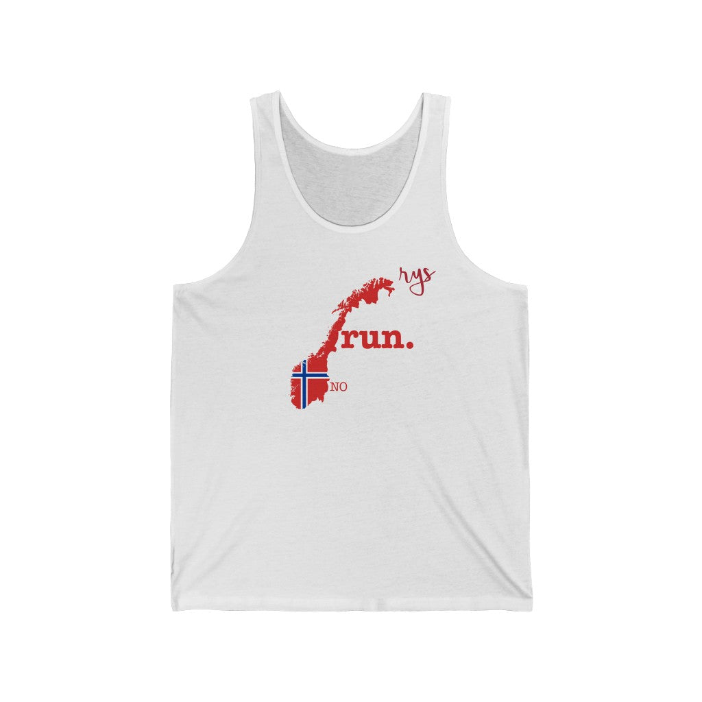 Run Norway Men's / Unisex Tank Top (Flag)