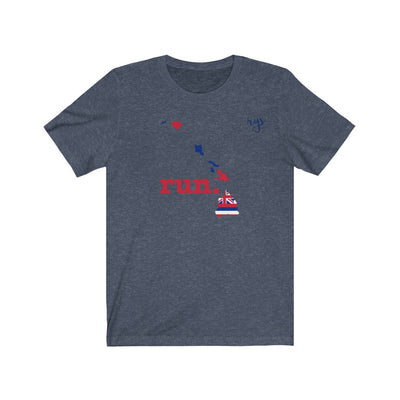 Run Hawaii Men's / Unisex T-Shirt (Flag)