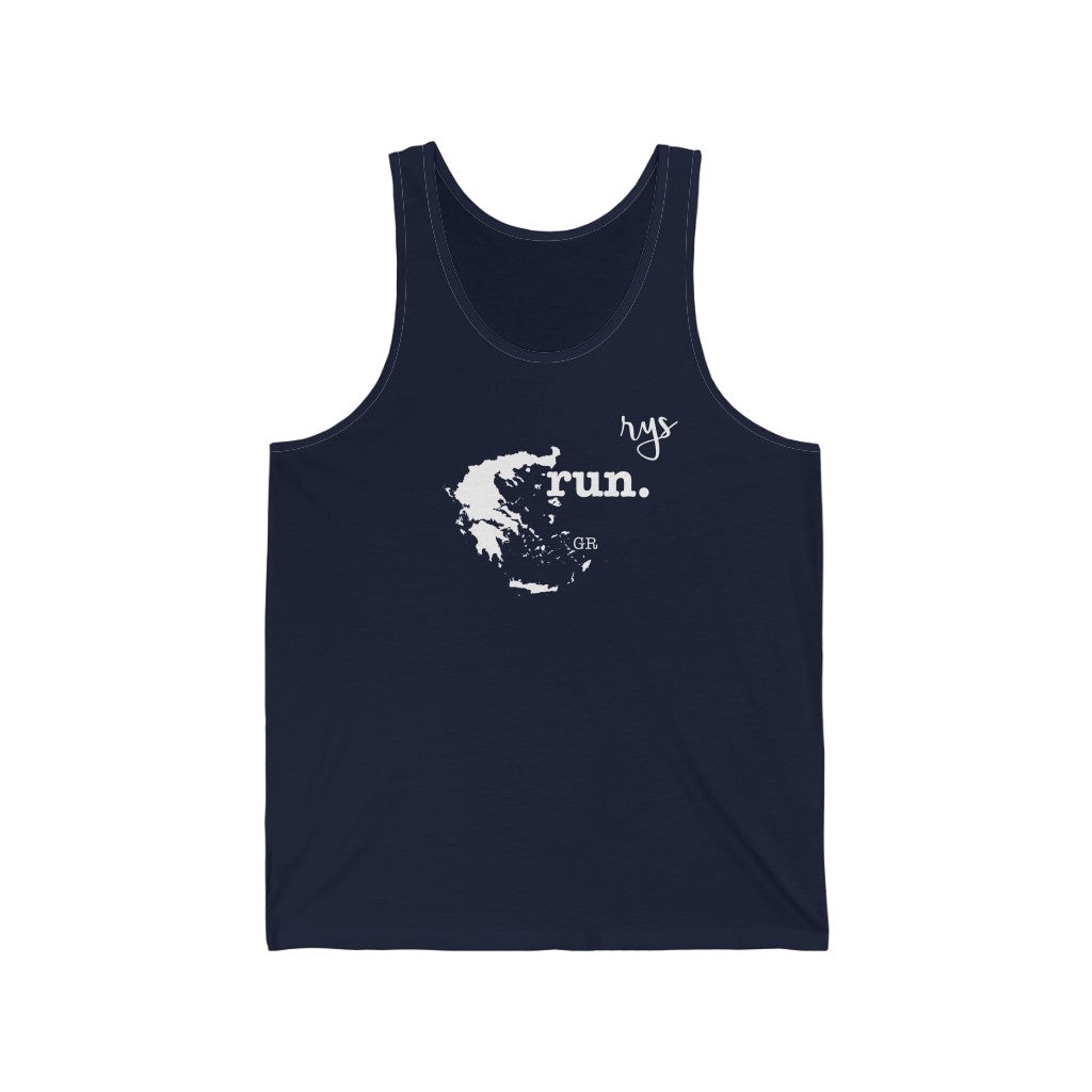Run Greece Men's / Unisex Tank Top (Solid)