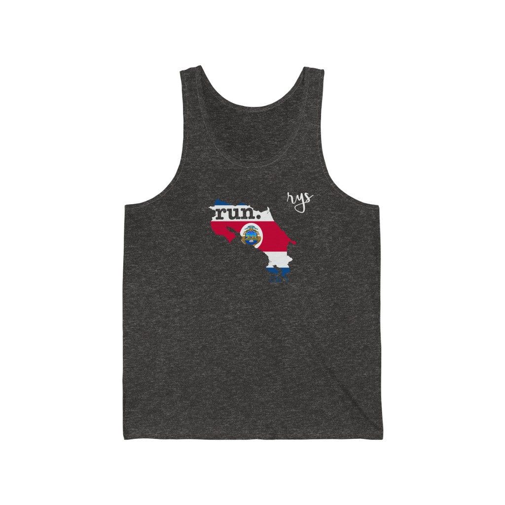 Run Costa Rica Men's / Unisex Tank Top (Flag)