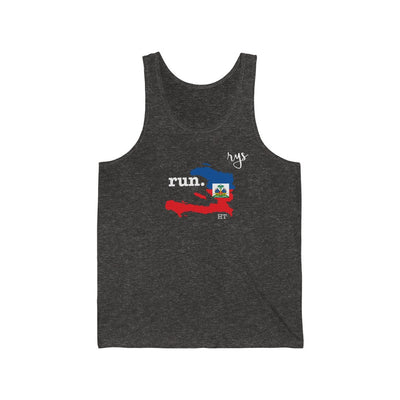 Run Haiti Men's / Unisex Tank Top (Flag)