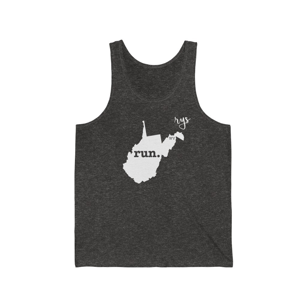 Run West Virginia Men's / Unisex Tank Top (Solid)