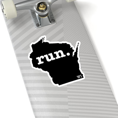Run Wisconsin Stickers (Solid)