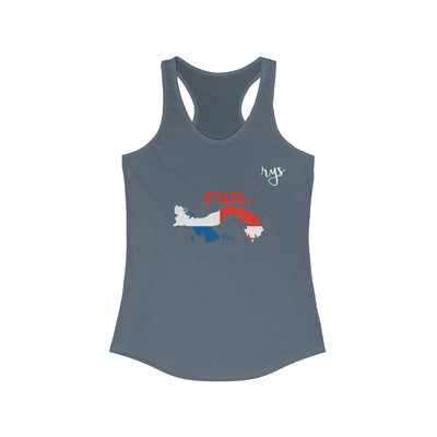 Run Panama Women's Racerback Tank (Flag)