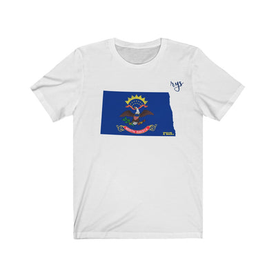 Run North Dakota Men's / Unisex T-Shirt (Flag)