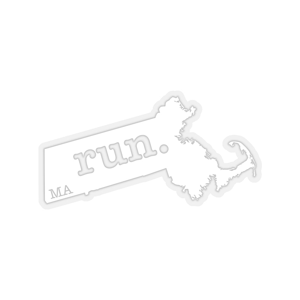 Run Massachusetts Stickers (Solid)