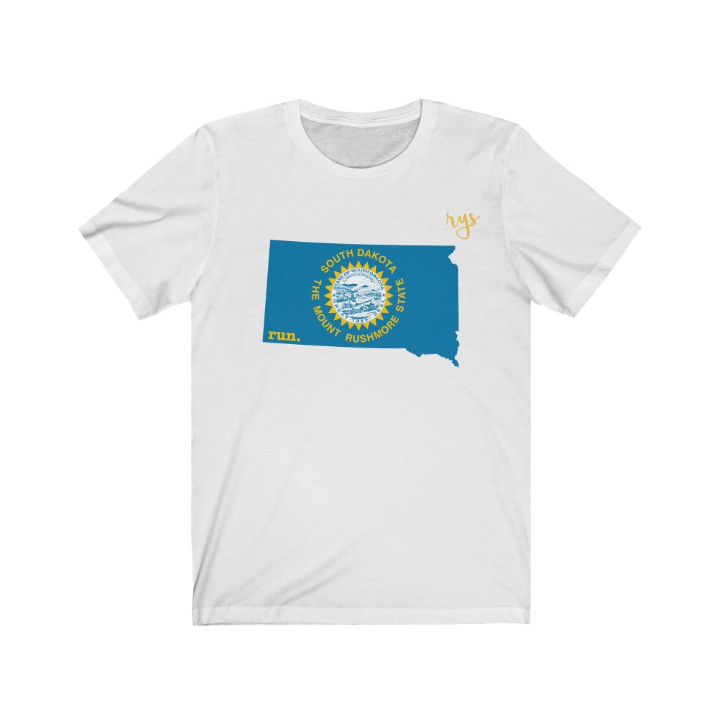 Run South Dakota Men's / Unisex T-Shirt (Flag)