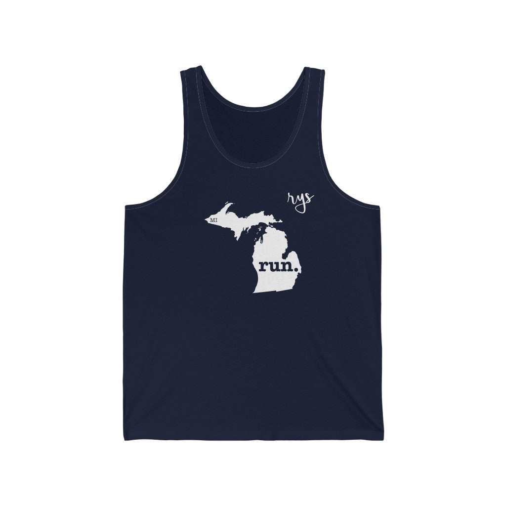 Run Michigan Men's / Unisex Tank Top (Solid)