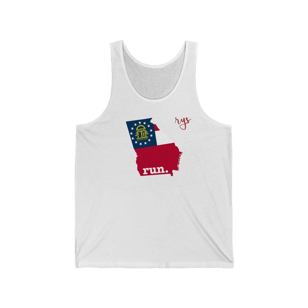 Run Georgia Men's / Unisex Tank Top (Flag)