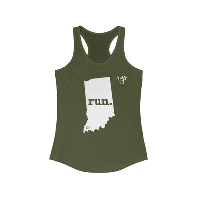 Run Indiana Women's Racerback Tank (Solid)