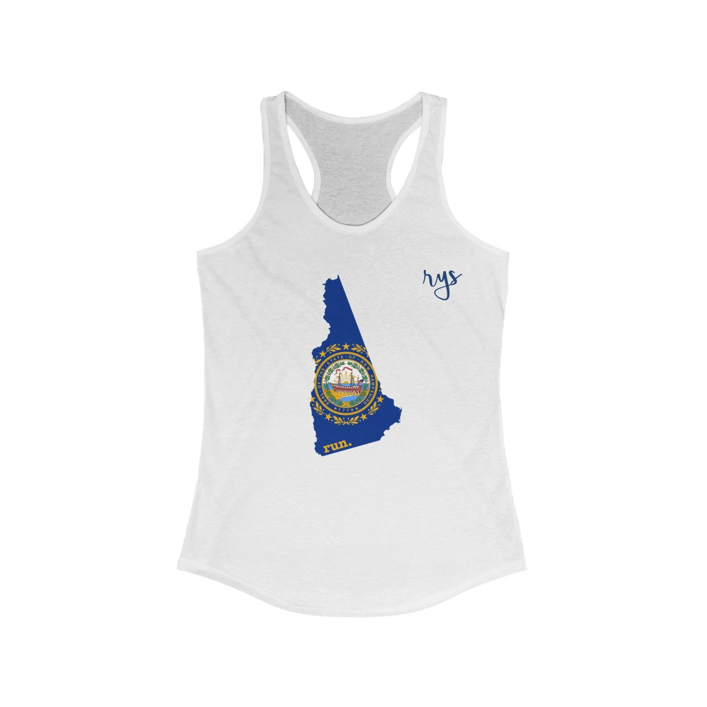 Run New Hampshire Women's Racerback Tank (Flag)