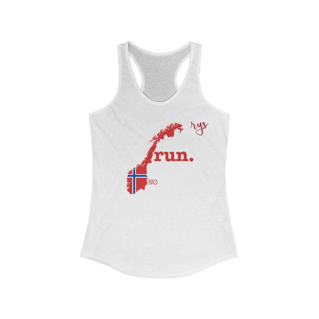 Run Norway Women's Racerback Tank (Flag)