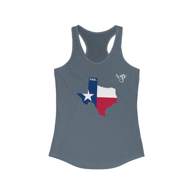 Run Texas Women's Racerback Tank (Flag)