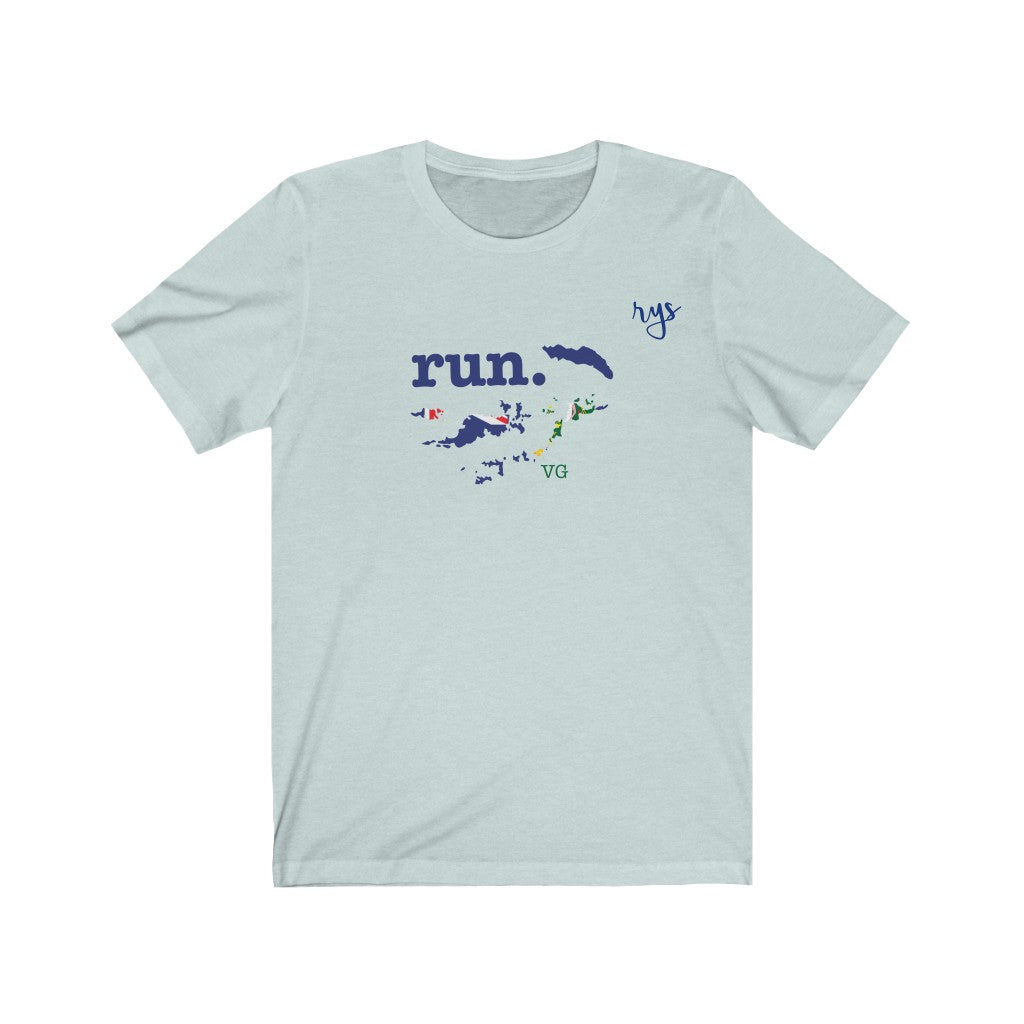 Run British Virgin Islands Men's / Unisex T-Shirt (Flag)