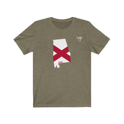 Run Alabama Men's / Unisex T-Shirt (Flag)
