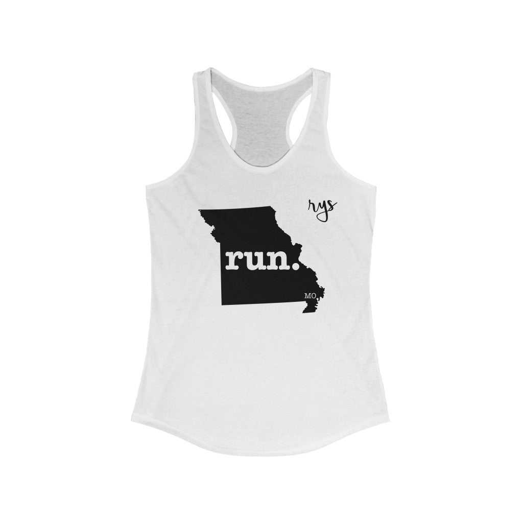 Run Missouri Women's Racerback Tank (Solid)