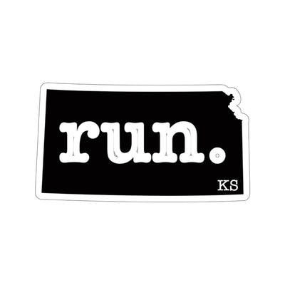 Run Kansas Stickers (Solid)