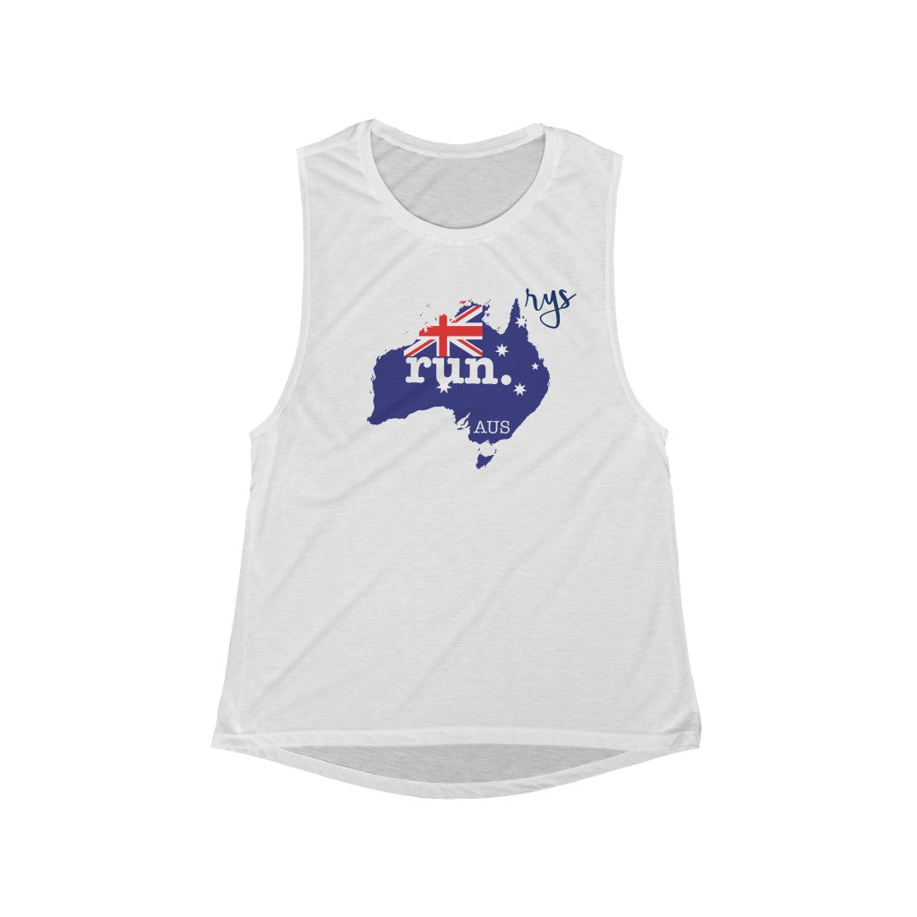 Run Australia Women's Scoop Muscle Tank (Flag)