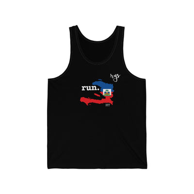 Run Haiti Men's / Unisex Tank Top (Flag)