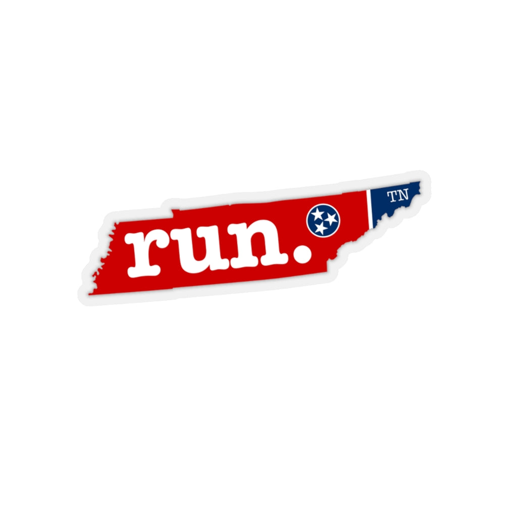 Run Tennessee Stickers (Flag)