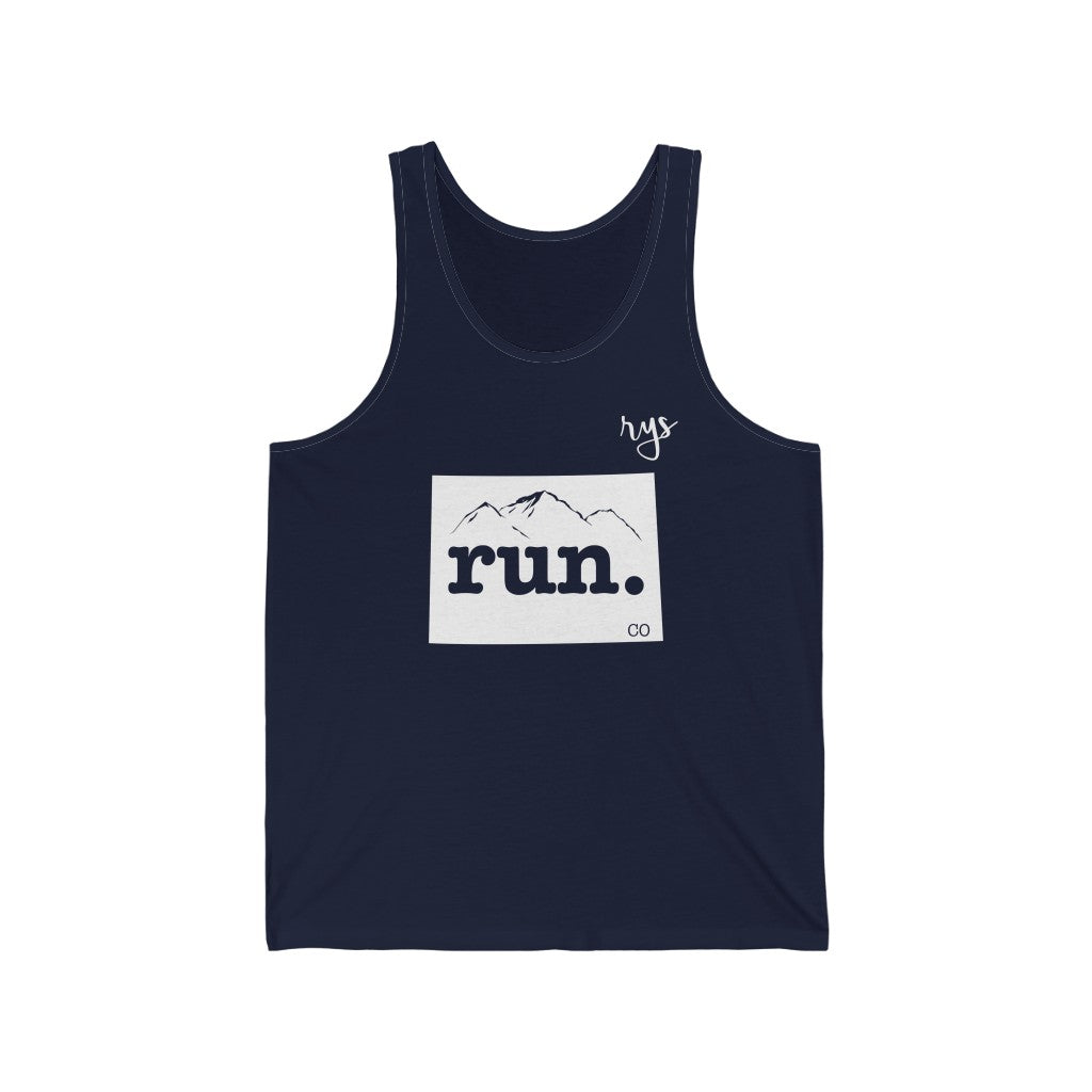 Run Colorado Men's / Unisex Tank Top (Solid)