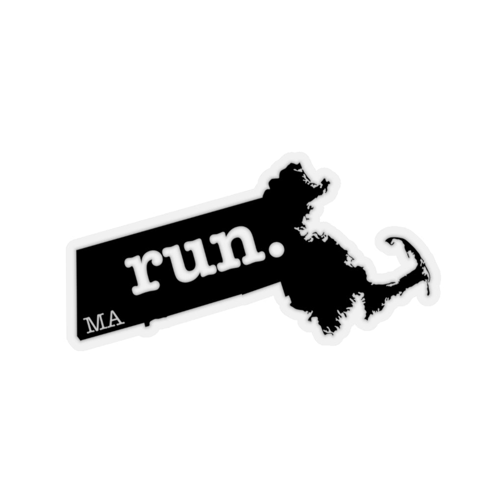 Run Massachusetts Stickers (Solid)