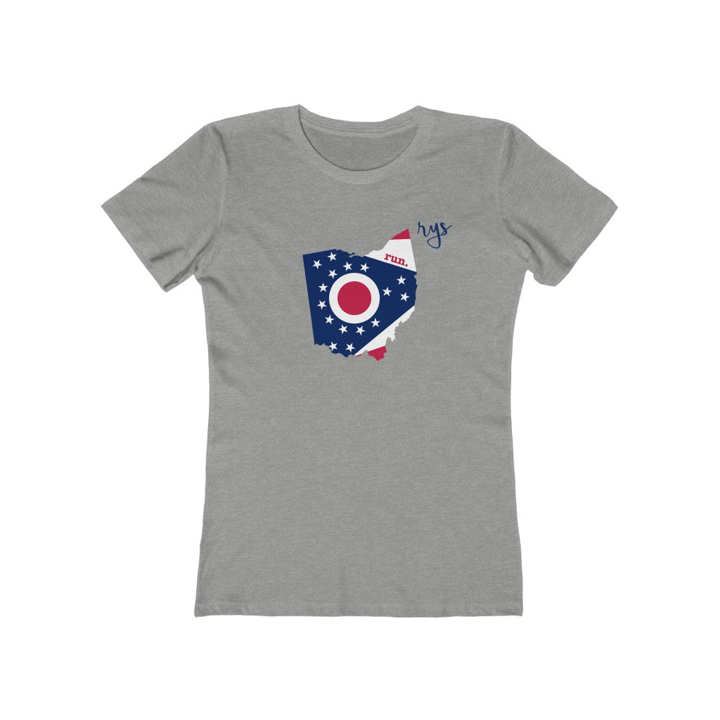 Run Ohio Women’s T-Shirt (Flag)