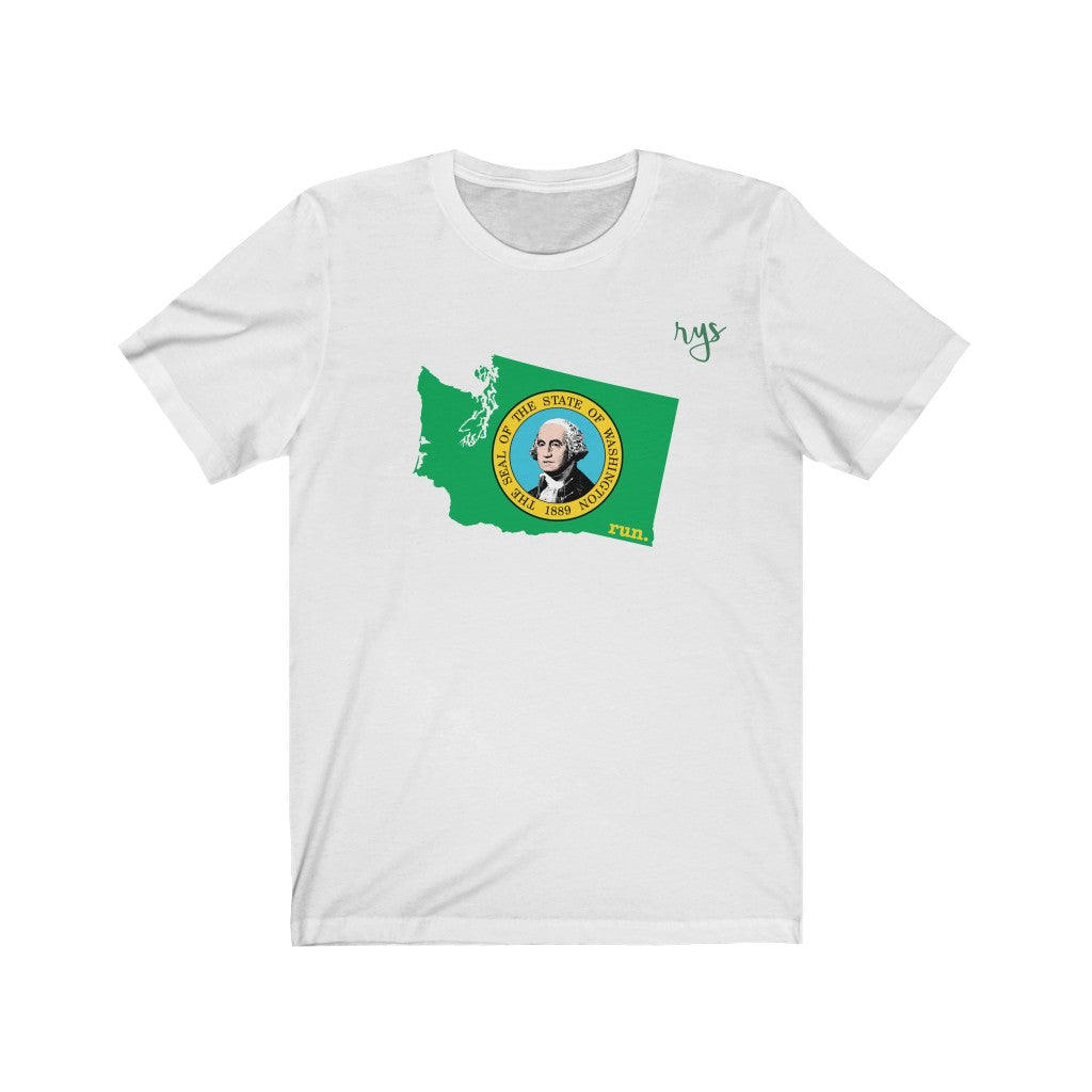 Run Washington Men's / Unisex T-Shirt (Flag)