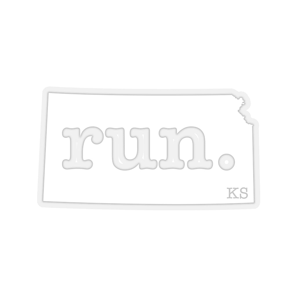Run Kansas Stickers (Solid)