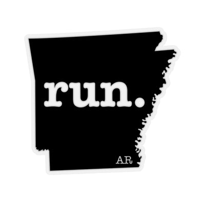 Run Arkansas Stickers (Solid)
