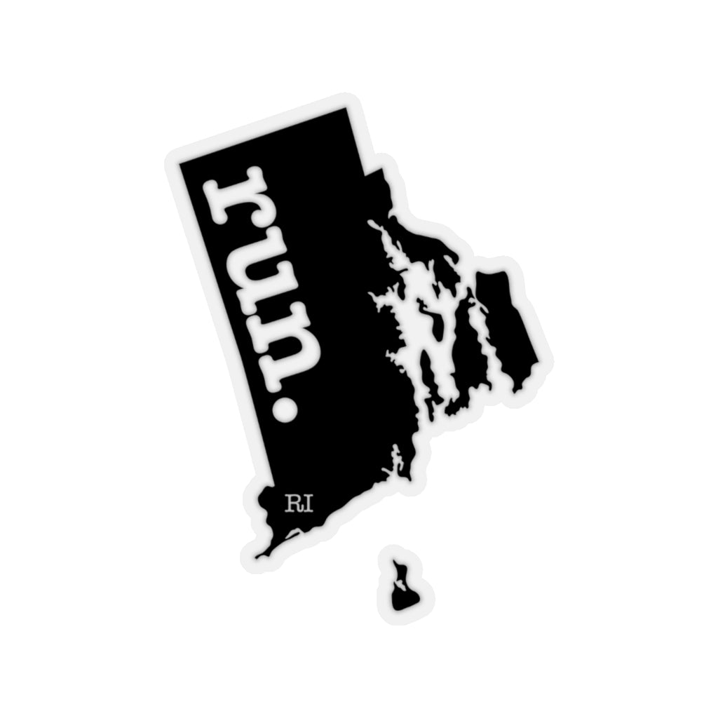 Run Rhode Island Stickers (Solid)