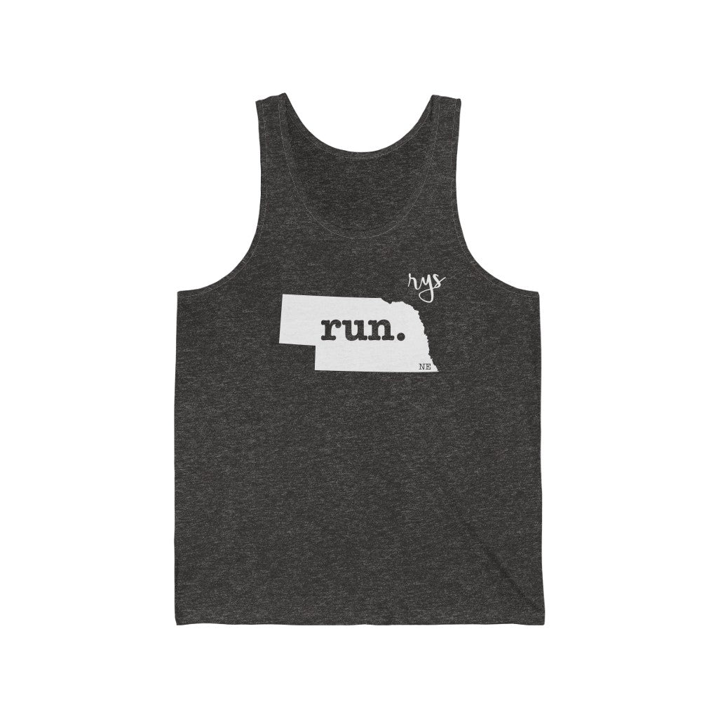 Run Nebraska Men's / Unisex Tank Top (Solid)