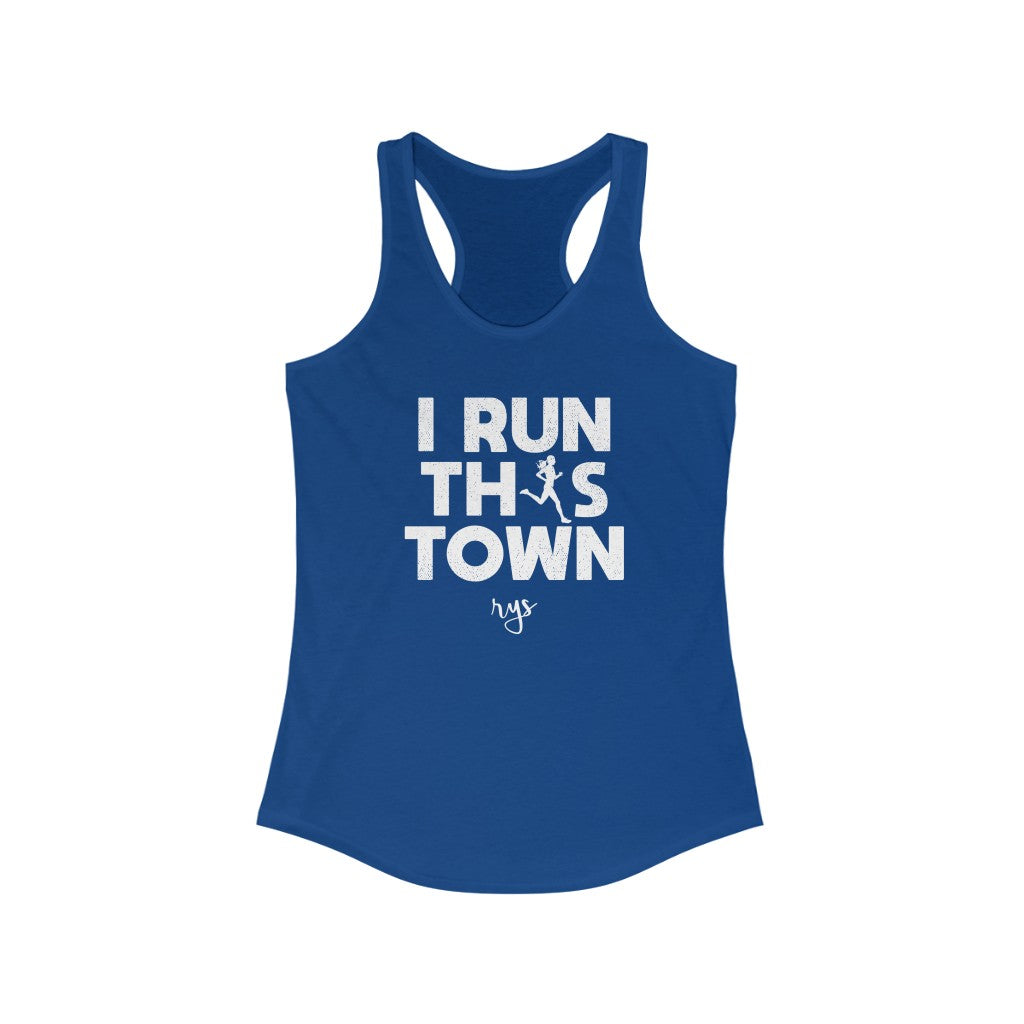 I Run This Town Women's Racerback Tank