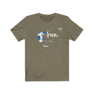 Run Greece Men's / Unisex T-Shirt (Flag)